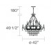 Eurofase 19361-017 - Clairemont Collections - 25-Light Chandelier - Artisan Gold with Clear Crystal - B10 Bulb - E12 Base