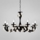 Eurofase 25573-022 - Martina Collections - 8-Light Chandelier - Black with White Flower - B10 Bulbs - E12 Base