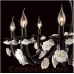 Eurofase 25571-028 - Martina Collections - 3-Light Chandelier - Black with White Flower - B10 Bulbs - E12 Base