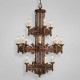 Eurofase 17491-013 - Modesa Collections - 16-Light Chandelier - Rustic Bronze - B10 Bulbs - E12 - 120V