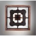 Eurofase 26366-012 - Cesto Collections - 8-Light Square Chandelier - Wooden w/ Amber Candled Glass - G16.5 - E12 Base