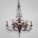 Eurofase 16526-013 - Charington Collections - 6-Light Chandelier - Bronze w/ Silver Accents - B10 Bulbs - E12 - 120V