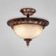 Eurofase 16533-011 - Tiverton Collections - 3-Light Semi-Flushmount - Antique Rust w/ Amber Glass - A19 Bulbs - 120V
