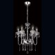 Eurofase 26237-015 - Villa Collections - 6-Light Chandelier - Chrom with Clear Crystal Glass - B10 Bulbs -120V