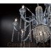 Eurofase 26240-015 - Nava Collections - 7-Light Chandelier - Ice Blue Glass with Ice Blue Crystal - G9 / B10 Bulbs -120V