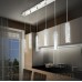 Eurofase 20402-013 - Cronos Collections - Strip LED Pendant - Chrome with Clear Crystal Sqare Insets - LED Bulb