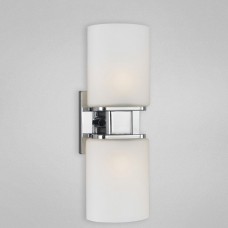 Eurofase 19418-018 - Dolante Collections - 2-Light Wall Sconce  - Chrome with Opal White Glass - G9 Bulbs - 120V