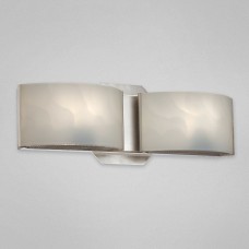 Eurofase BR-2DAK-2N - Dakota Collections - 2-Light Wall Sconce  - Satin Nickel w/ White Marble Glass - G9 Bulbs - 120V