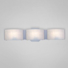 Eurofase BR-3DAK-05 - Dakota Collections - 3-Light Wall Sconce  - Chrome w/ White Marble Glass - G9 Bulbs - 120V