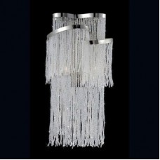 Eurofase 26610-016 - Ellena Collections -2-Light Wall Sconce - Hand crafted polished nickel frame with flowing beads of crystal