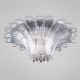 Eurofase 22940-018 - Fiore Collections - 3-Light Flushmount - Chrome with Ribbed Leaflet Glass - B10 Bulb - E12 Base
