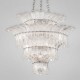 Eurofase 25720-013 - Fiore Collections - 12-Light Chandelier - Chrome with Ribbed Leaflet Glass - B10 Bulb - E12 Base