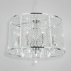 Eurofase 19381-015 - Nayna Collections - 8-Light Oval Pendant - Chrome with Clear Crystal - G9 Bulb - 120V