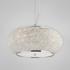 Eurofase 25581-010 - Perlina Collections - 3-Light Pendant - Chrome with Clear Crystal Beading - B10 Bulb - E12 Base