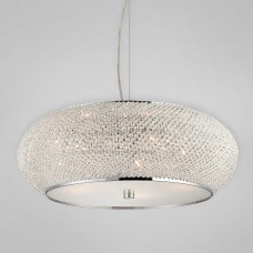 Eurofase 25582-017 - Perlina Collections - 5-Light Pendant - Chrome with Clear Crystal Beading - B10 Bulb - E12 Base