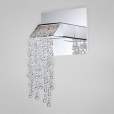 Eurofase 25811-018 - Fonte Collections -1-Light Wall Sconce - Polished Chrome w/ Faceted Crystal Beading