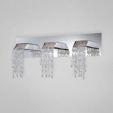 Eurofase 25812-015 - Fonte Collections -3-Light Wall Sconce - Polished Chrome w/ Faceted Crystal Beading
