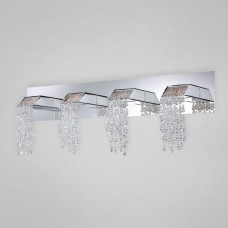 Eurofase 25813-012 - Fonte Collections -4-Light Wall Sconce - Polished Chrome w/ Faceted Crystal Beading