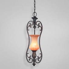Eurofase 17496-018 - Richtree Collections - 1-Light Lantern - Aged Bronze w/ Amber Glass - T10 Bulbs - E26 - 120V