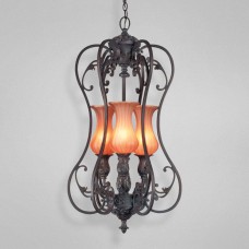 Eurofase 17497-015 - Richtree Collections - 3-Light Pendant - Aged Bronze w/ Amber Glass - T10 Bulbs - E26 - 120V