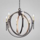 Eurofase 25647-013- Infinity Collections - 6-Light Chandelier - Oiled Rubbed Bronze with Gold Leaf - B10 Bulb - E12 Base