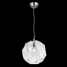 Eurofase 26249-018 - Studio Collections - 1-Light Pendant -  Chrome with Chiseled faceted glass - A19 - 120V