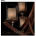 Eurofase 25640-014 - Mano Collections - 4-Light Chandelier - Wood / Forged Iron with Clear / Candle Glass - B10 - E12 - 120V