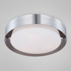 Eurofase 25732-016- Saturn Collections - 3-Light Flushmount - Satin Nickel with Opal White Glass - A19 - 120V
