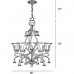 Eurofase 13397-012 - Sorrento Collections -5-Light Chandelier - Weathered Gold with Amber Glass - A19 Bulbs - E26 - 120V