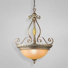 Eurofase 14572-012 - Seraphine Collections -3-Light Pendant - Silver / Gold with Indian Scavo Glass - A19 Bulbs - E26 - 120V