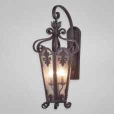 Eurofase 17473-019 - Lonsdale Collections - 3-Light Outdoor Wall Sconce - Antique Sable w/ Amber Glass - A19 Bulbs - E26 - 120V