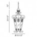 Eurofase 17477-017 - Lonsdale Collections - 3-Light Lantern - Aged Iron w/ Amber Glass - B10 Bulbs - E12 - 120V