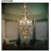 Eurofase 14573-019 - Seraphine Collections - 6-Light Oval Pot Rack Chandelier - Silver / Gold with Indian Scavo Glass - A19 Bulbs - E26 - 120V