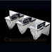 Eurofase 26591-018- Rio Collections - 3-Light Bathbar - Chrome w/ Crystal Beaded Baskets - G9 Bulb - 120V