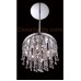 Eurofase 26374-017 - Opa Collections - 4-Light Round Convertible Pendant  w/ 3"+6"+12"+18" extension Rods - Polished Chrome with Strands of various size clear crystals