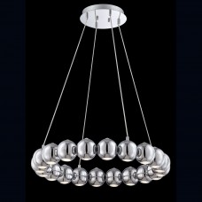 Eurofase 26235-011 - Pearla Collections - 20-Light LED Chandelier - Chrome w/ Polycarbonate Fresnel Diffuser