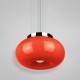 Eurofase 12894-024- Pop Collections - 2-Light Small Pendant - Chrome with Orange Glass - A19 Bulb