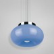 Eurofase 12894-031- Pop Collections - 2-Light Small Pendant - Chrome with Blue Glass - A19 Bulb