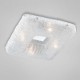Eurofase 22934-017 - Spectra Collections - 4-Light Medium Square Flushmount - Chrome with Clear Sugar Glass - B10 Bulb - E12