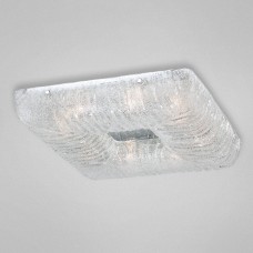 Eurofase 22936-011 - Spectra Collections - 8-Light Big Square Flushmount - Chrome with Clear Sugar Glass - B10 Bulb - E12