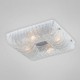 Eurofase 25692-013 - Spectra Collections - 4-Light Small Square Flushmount - Chrome with Clear Sugar Glass - B10 Bulb - E12