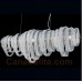Eurofase 26599-014 - Sage Collections - 7-Light Linear Chandelier - Draped rings of crystal beading layered in curved polished chrome tracks