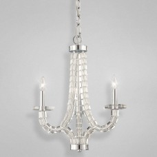 Eurofase 23085-015 - Vetro Collections - 3-Light Chandelier - Polished Nickel with Crystal Glass - B10 - 120V