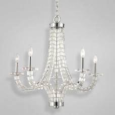 Eurofase 23086-012 - Vetro Collections - 5-Light Chandelier - Polished Nickel with Crystal Glass - B10 - 120V