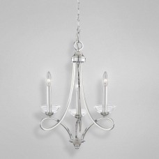 Eurofase 23096-011 - Volte Collections - 3-Light Polished Nickel Chandelier - B10 Bulb - E12 Base