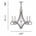 Eurofase 23098-015 - Volte Collections - 8-Light Polished Nickel Chandelier - B10 Bulb - E12 Base