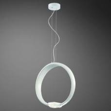 Eurofase 19446-011 - Valente Collections - 10-Light LED Pendant - Plastic White Painted Body with Crystal Accents - LED Bulb