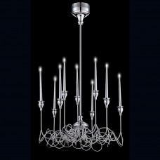 Eurofase 26346-014 - Candela Collections - 9-Light Chandelier - Hand Crafted Double Polished Chrome 