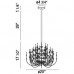 Eurofase 26390-017 - Vice Collections - 9-Light Chandelier w/ 3"+6"+12"+18" extension rods - Polished Chrome with Crystal accents comes  