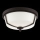 Eurofase 26636-023 - Kate Collections - 2-Light LED Flush mount  - Bronze with Opal glass Diffuser